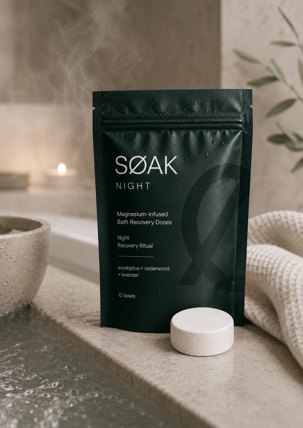 SØAK NIGHT | Magnesium-Infused Bath Recovery Doses