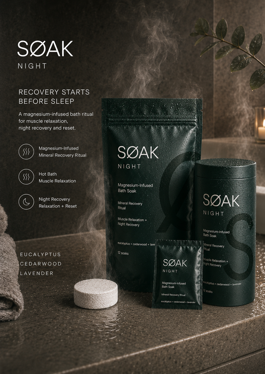 SØAK NIGHT | Magnesium-Infused Bath Recovery Doses